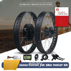 Sonw Fat E-bike Conversion Kit 1000W 1500W 3000W Front Rear Motor Wheel 20/26in