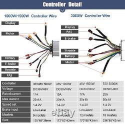 Sonw Fat E-bike Conversion Kit 1000W 1500W 3000W Front Rear Motor Wheel 20/26in