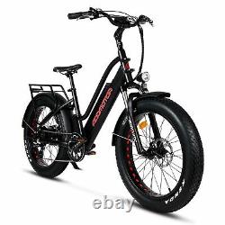 Step-Thru 750W 24 Fat Tire 16AH Electric Bike Addmotor M-430 Cruiser City EBike