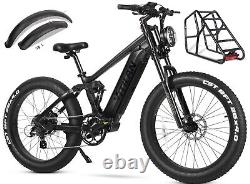T7 Electric Bike 20AH Samsung Battery 750W Bafang Motor Fat Tires E-Bike 28MPH