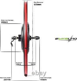 Waterproof Ebike Conversion Kit for Electric Bike 26 Front or Rear Wheel Electr