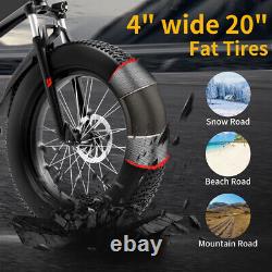 1000w 14ah 48v Vélo Électrique 20in Pliable E-bike Fat Tire Vélo De Montagne Nouveau