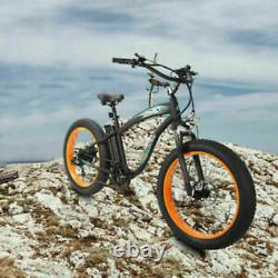26 1000w 48v Fat Tire Mountain Electric Beach Vélo Vélo Ebike E-bike LCD