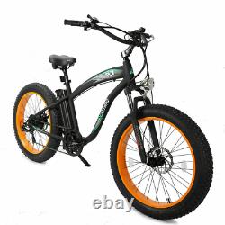 26 1000w 48volt Fat Tire Mountain Electric Beach Vélo Vélo Ebike E-bike LCD