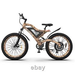 26 1500w Vélo Électrique Fat Tire 48v 15ah Batterie Mountain Beach E-bike Ca Sport