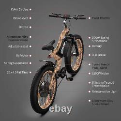 26 1500w Vélo Électrique Fat Tire 48v 15ah Batterie Mountain Beach E-bike Ca Sport
