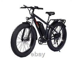 26 True 1000w Vélo Électrique E Fat Tire Mountain Snow Bicycle Li-batterie