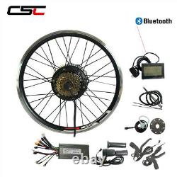 36v Ebike Kit De Conversion 20-29 Pouces 250w 500w Cycling Motor Hub Roue Bluetooth