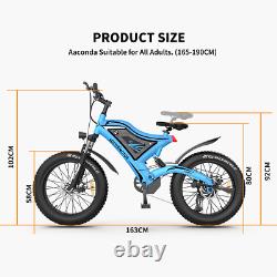500w 20in Fat Tire Mountain Shimano E-bike 48v Batterie Beach Cruiser City Bike