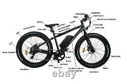 Burch 26 500w 48v Fat Tire Mountain Beach Vélo Électrique E-bike Léger
