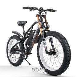 Cysum M900 Vélo De Neige Électrique 48v 17ah 1000w Moto Fat Tire Ebike