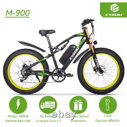 Cysum M900 Vélo Électrique Mtb 48v 17ah Batterie LI 1000w Moteur Double Choc Ebike