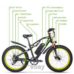 Cysum M900 Vélo Électrique Mtb 48v 17ah LI Batterie 1000w Vélo De Frein Hydraulique