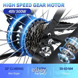 Deepower 500w Vélo Électrique 10ah 48v Jusqu'à 40km/h Shimano 21 Speed Ebike Ca