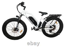 Ebike 26 750w Electric Bike Fat Tire P7 48v 13ah Batterie Lithium E-bike Blanc