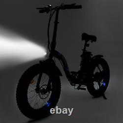 Ecotric 20 500w Pliant Vélo Électrique Vélo Ebike Fat Pneu 7speed Led Display