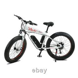 Electric Bike Fat Tyre 26 350w 48v 13ah Sharp White Ebike 27 Speed 50 Km Gamme