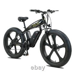 Electric Bike Fat Tyre 26 350w 48v 13ah Sharps Black Ebike 27 Speed 50 Km Gamme