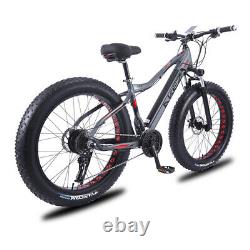 Electric Bike Fat Tyre 26 750w 48v 13ah Cruiser Grey Premium Ebike 40 Km