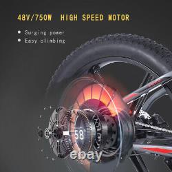 Electric Bike Fat Tyre 26 750w 48v 13ah Cruiser S Grey Premium Ebike 40 Km