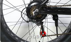 Fat Tyre Electric Bike 26 1000w 48v 10ah Vtt 7 Speed Black & Blanc