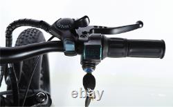 Fat Tyre Electric Bike 26 1000w 48v 10ah Vtt 7 Speed Black & Blanc