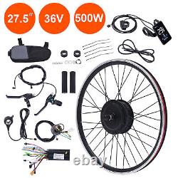 Kit de conversion de moteur de bicyclette électrique pour roue avant de VTT 27.5 pouces avec moteur de moyeu de roue avant de 500W 36V