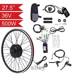 Kit de conversion de moteur de bicyclette électrique pour roue avant de VTT 27.5 pouces avec moteur de moyeu de roue avant de 500W 36V