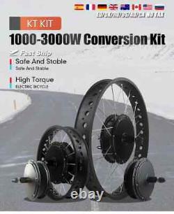 Kit de conversion de moteur de moyeu arrière de vélo électrique à neige 36V 48V 1000W 1500W 3000W 20 26