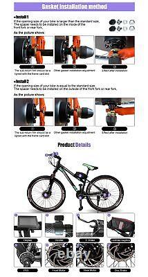Kit de conversion de vélo électrique 2000W 48V pour VTT Ebike avec moteur de moyeu avant et arrière