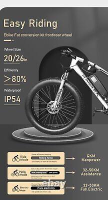 Kit de conversion de vélo électrique sur neige 500W 1000W 1500W Moteur de moyeu de roue avant et arrière 20 264.0