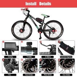 Kit de conversion pour vélo électrique 36V 350W 500W 48V 1000W 1500W 2000W moteur sans balais à moyeu