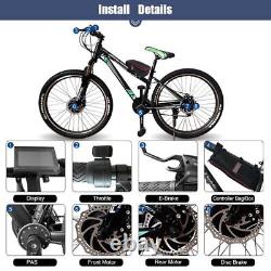 Kit de conversion pour vélo électrique moteur de moyeu avant arrière 36V 500W 48V 1000W 1500W 2000W