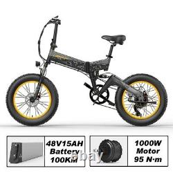 Lankeleisi Vélo Électrique Pliant 1000w4.0 Fat Tire Ebike 48v Mountain City Ebike