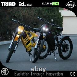Triad Txcf All-route Ebike Vélo Électrique Vtt 2x2 Awd Transmission Intégrale En Fibre De Carbone