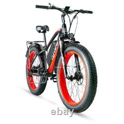 Vélo Électrique 48v/17ah 750w 26 À Fat Tire Vtt Neige E-bike 7 Vitesse