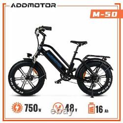Vélo Électrique Addmotor M-50 750w Suspension Cyclomoteur Vélo Vélo Assisté E-bike