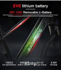 Vélo Électrique Ebike 27.5inch 48v 500w Adultes E-bicycle 48v13a Batterie Amovible