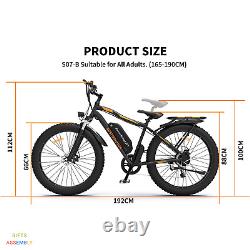 Vélo Électrique Ebike 750w 26 Vélo De Montagne 48v Lithium Snow Fat Tire E-bike