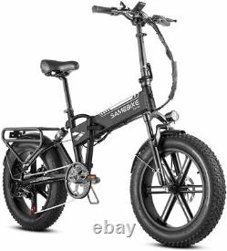 Vélo de montagne 20 Vélos électriques VTT à suspension intégrale Vélo à pneus gras MTB 500W Ebike