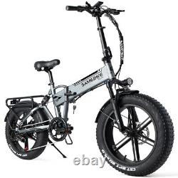 Vélo de montagne 20 Vélos électriques VTT à suspension intégrale Vélo à pneus gras MTB 500W Ebike