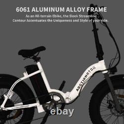 Vélo électrique AOSTIRMOTOR 500W Ebike avec pneus larges, batterie amovible 36V 13Ah