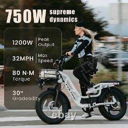 Vélo électrique FUCARE Libra E Bike 51 km/h max, vélo électrique cargo Step-Thru pour adulte 1200W ebikes