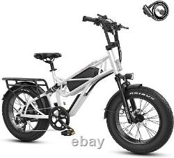 Vélo électrique Fucare à double suspension Peak 1200W 32Mph Fat Tire Ebikes pour adultes