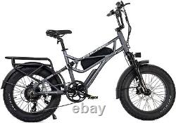 Vélo électrique Fucare à double suspension Peak 1200W 32Mph Fat Tire Ebikes pour adultes