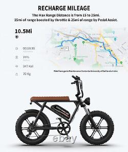 Vélo électrique de montagne à neige avec batterie Li de 20 750W 48V et pneus gras E-bike