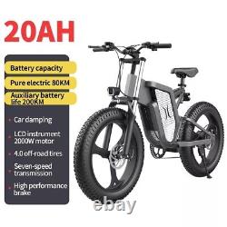 Vtt Vélo Électrique Vélo 20 Pouces Fat Tire 2000w 48v 20ah Hommes Adultes